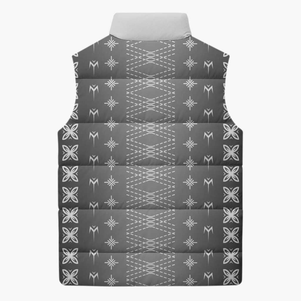 Black Samoa Malu Tattoo Inspired Sleeveless Puffer Jacket LT05 - Polynesian Pride