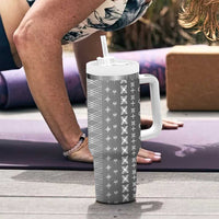 Black Samoa Malu Tattoo Inspired Tumbler With Handle LT05 - Polynesian Pride