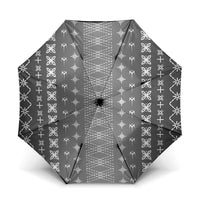 Black Samoa Malu Tattoo Inspired Umbrella LT05 One Size Folded 11.42 inch Opened Diameter 37.4 inch Black - Polynesian Pride