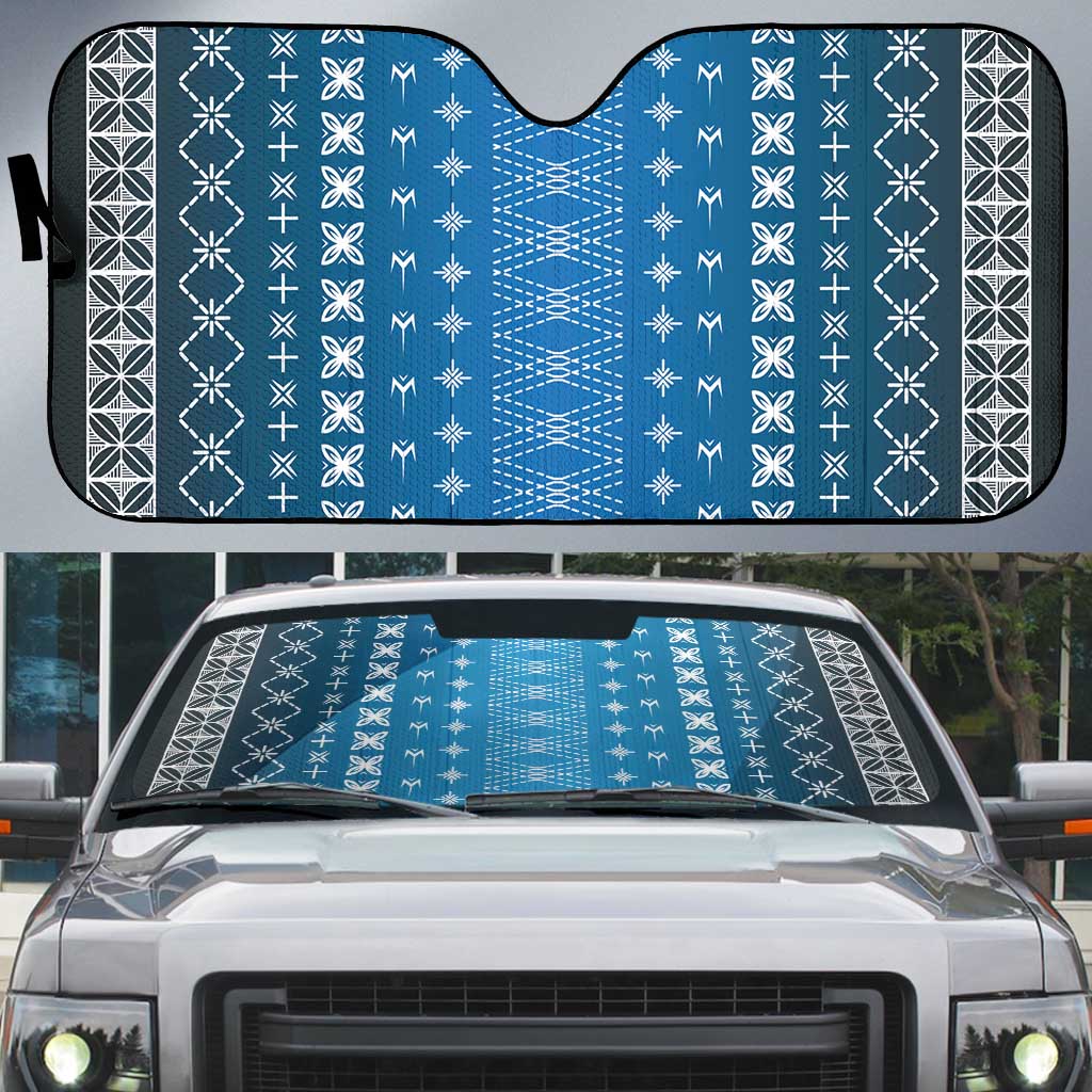 Blue Samoa Malu Tattoo Inspired Auto Sun Shade LT05 Blue - Polynesian Pride