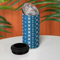 Blue Samoa Malu Tattoo Inspired 4 in 1 Can Cooler Tumbler LT05 - Polynesian Pride