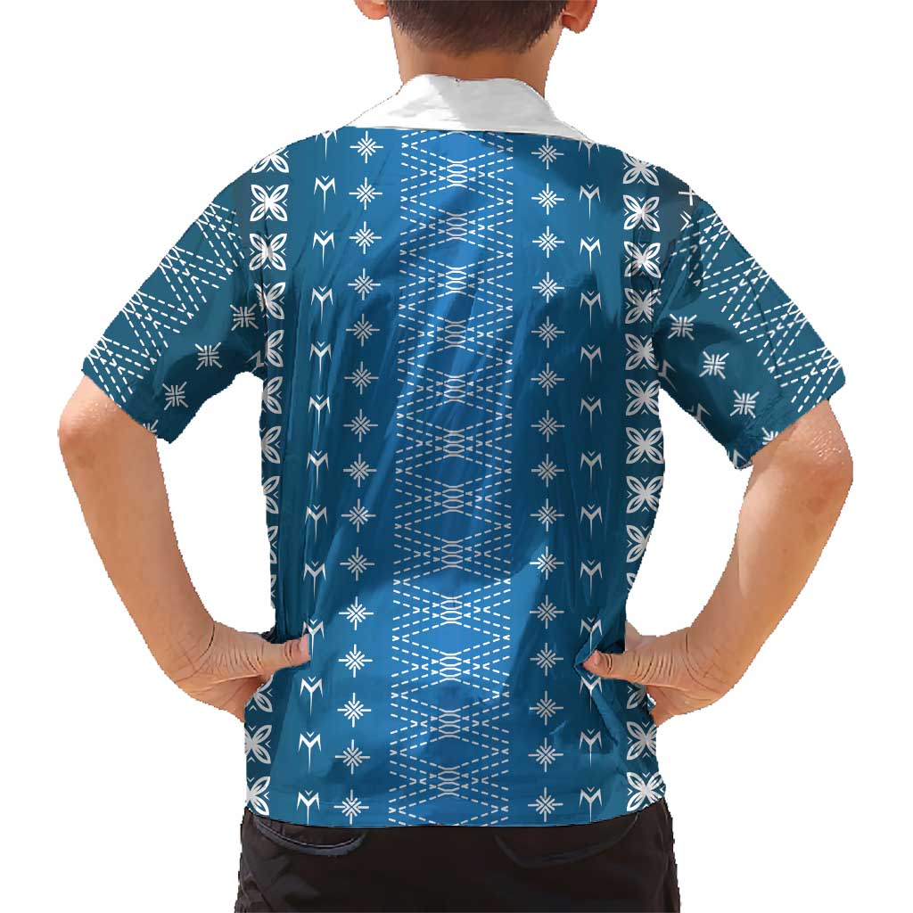 Blue Samoa Malu Tattoo Inspired Hawaiian Shirt LT05 - Polynesian Pride