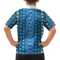 Blue Samoa Malu Tattoo Inspired Kid Hawaiian Shirt LT05 - Polynesian Pride