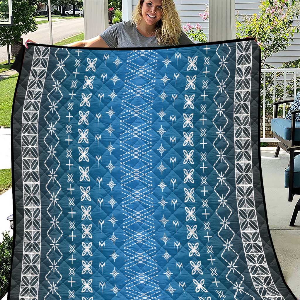 Blue Samoa Malu Tattoo Inspired Quilt LT05 Blue - Polynesian Pride
