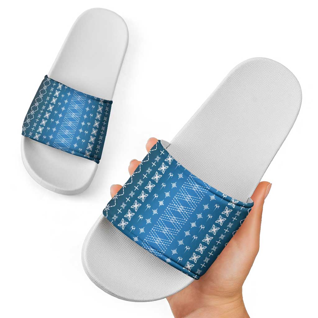 Blue Samoa Malu Tattoo Inspired Slide Sandals LT05 - Polynesian Pride