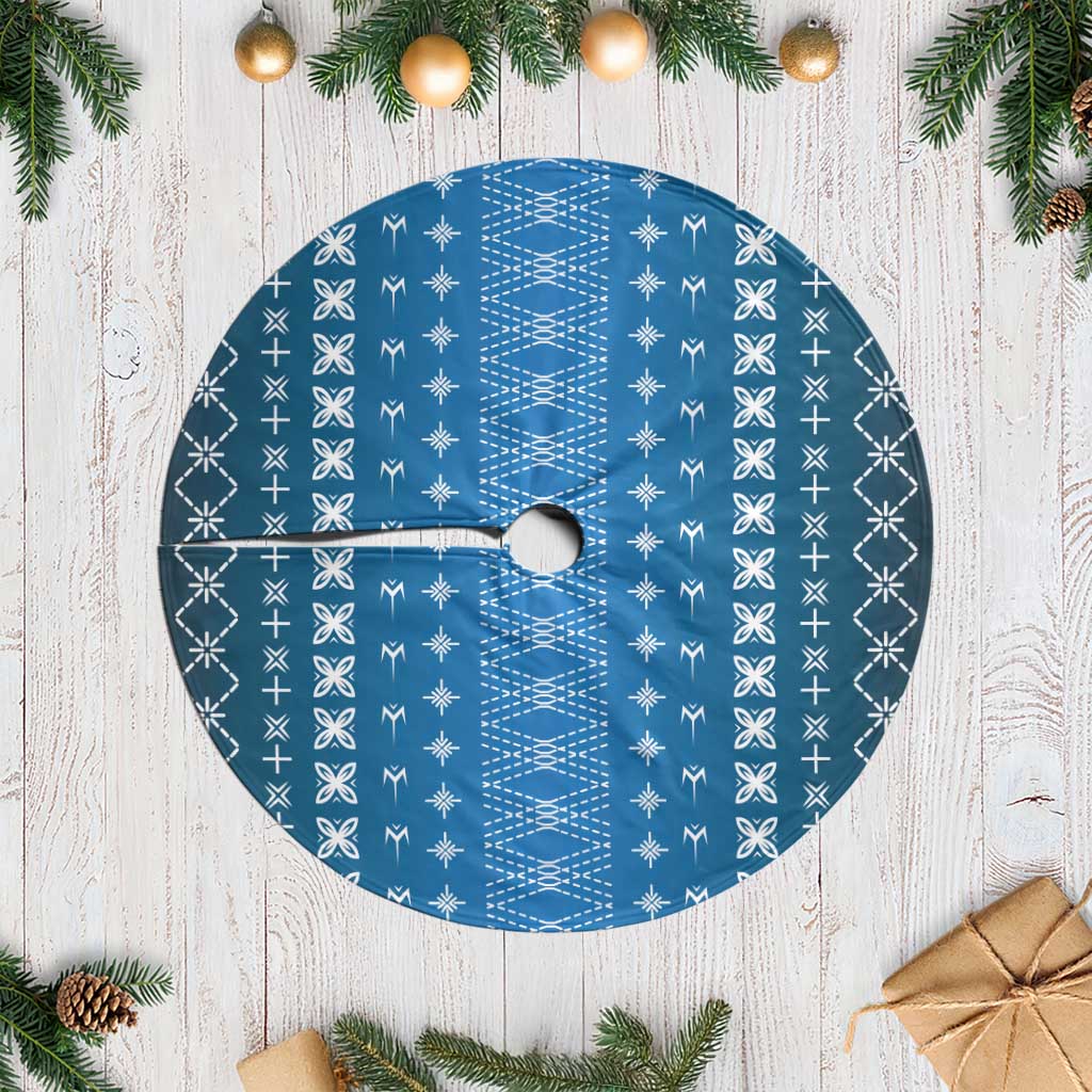 Blue Samoa Malu Tattoo Inspired Tree Skirt LT05 Casual Blue - Polynesian Pride
