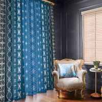Blue Samoa Malu Tattoo Inspired Window Curtain LT05 - Polynesian Pride