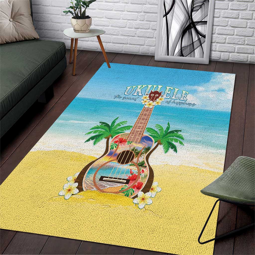 Hawaiian Ukulele Area Rug Sound Of Happiness LT05 Colorful - Polynesian Pride