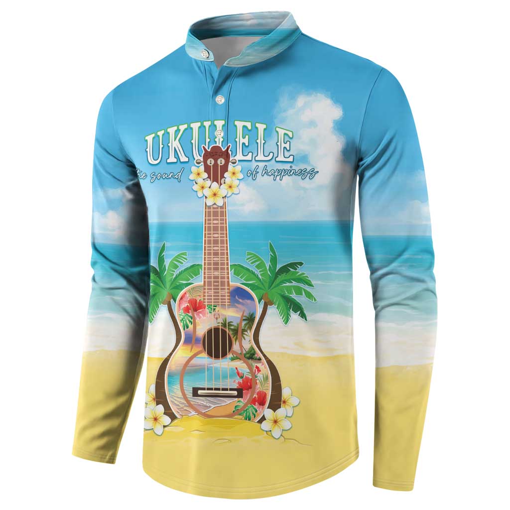 Hawaiian Ukulele Button Sweatshirt Sound Of Happiness LT05 - Polynesian Pride