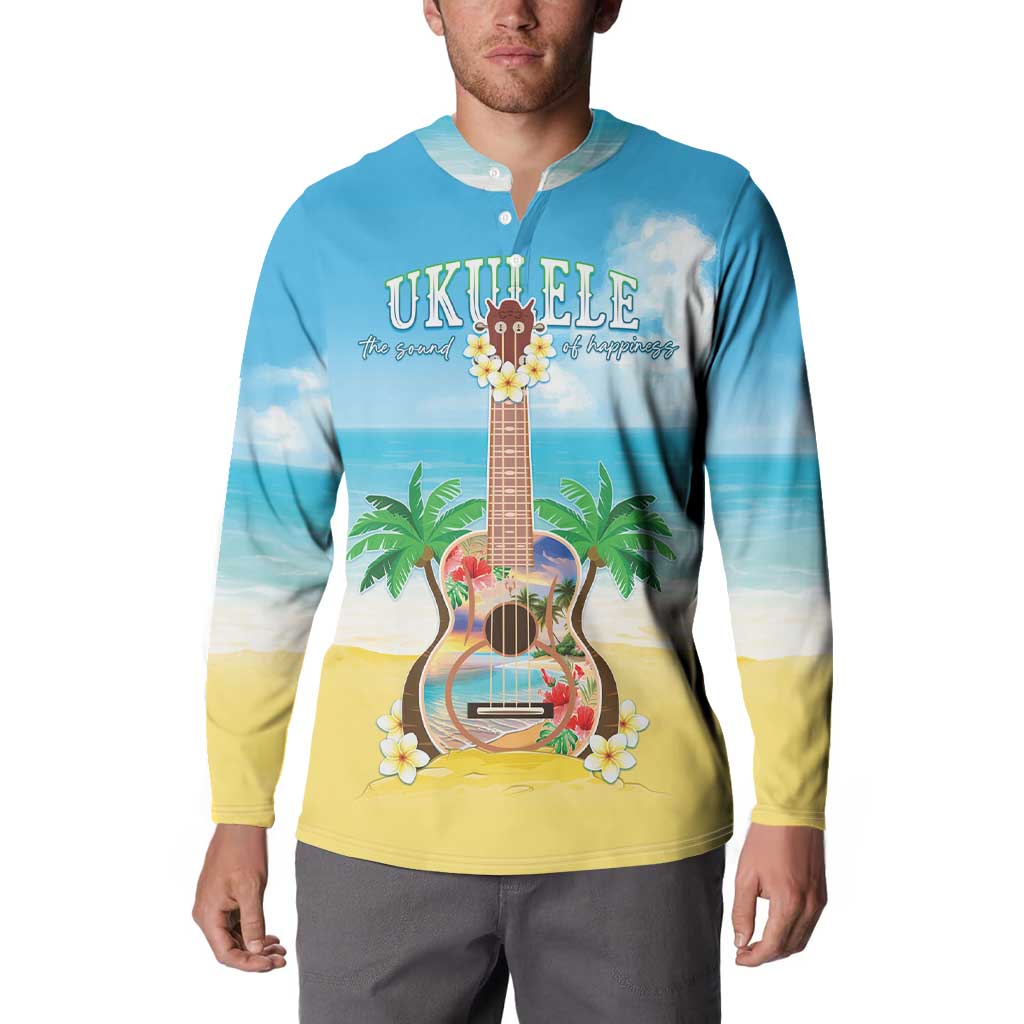 Hawaiian Ukulele Button Sweatshirt Sound Of Happiness LT05 - Polynesian Pride