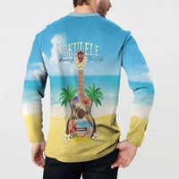 Hawaiian Ukulele Button Sweatshirt Sound Of Happiness LT05 - Polynesian Pride