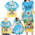 Hawaiian Ukulele Family Matching Long Sleeve Bodycon Dress and Hawaiian Shirt Sound Of Happiness