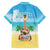 Hawaiian Ukulele Family Matching Short Sleeve Bodycon Dress and Hawaiian Shirt Sound Of Happiness