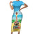 Hawaiian Ukulele Family Matching Short Sleeve Bodycon Dress and Hawaiian Shirt Sound Of Happiness