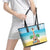 Hawaiian Ukulele Leather Tote Bag Sound Of Happiness