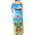 Hawaiian Ukulele Off Shoulder Maxi Dress Sound Of Happiness