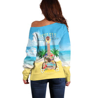 Hawaiian Ukulele Off Shoulder Sweater Sound Of Happiness LT05 - Polynesian Pride