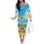 Hawaiian Ukulele Off The Shoulder Long Sleeve Dress Sound Of Happiness