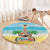 Hawaiian Ukulele Round Carpet Sound Of Happiness