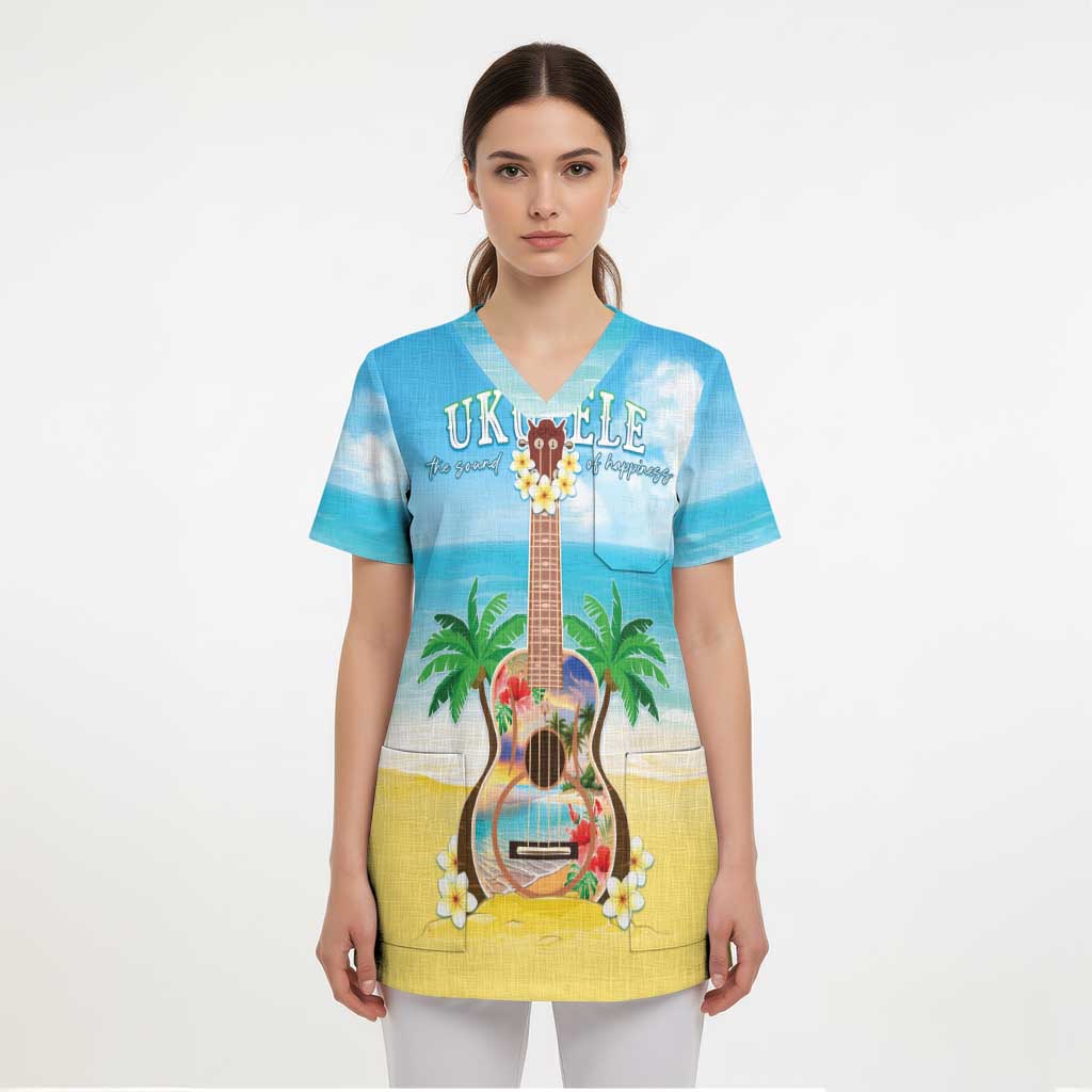 Hawaiian Ukulele Scrub Top Sound Of Happiness LT05 - Polynesian Pride