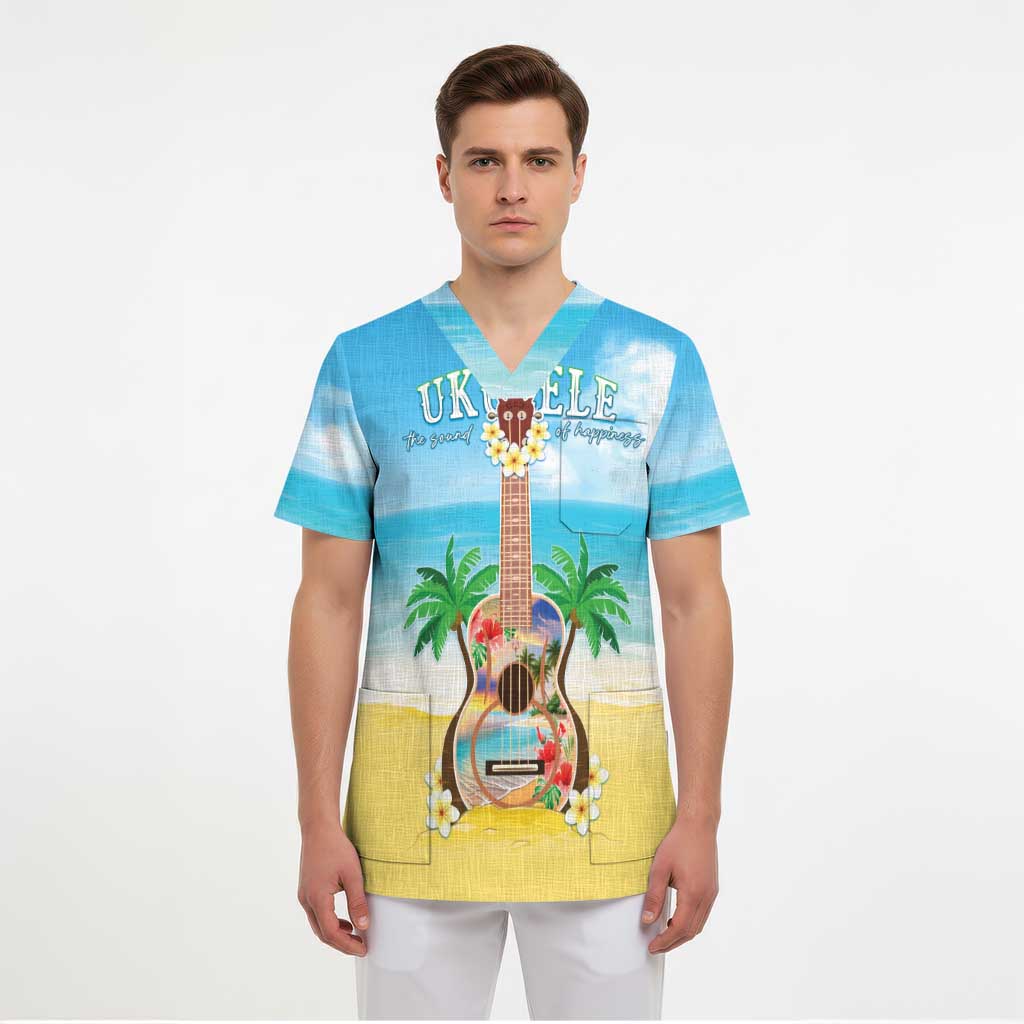 Hawaiian Ukulele Scrub Top Sound Of Happiness LT05 - Polynesian Pride