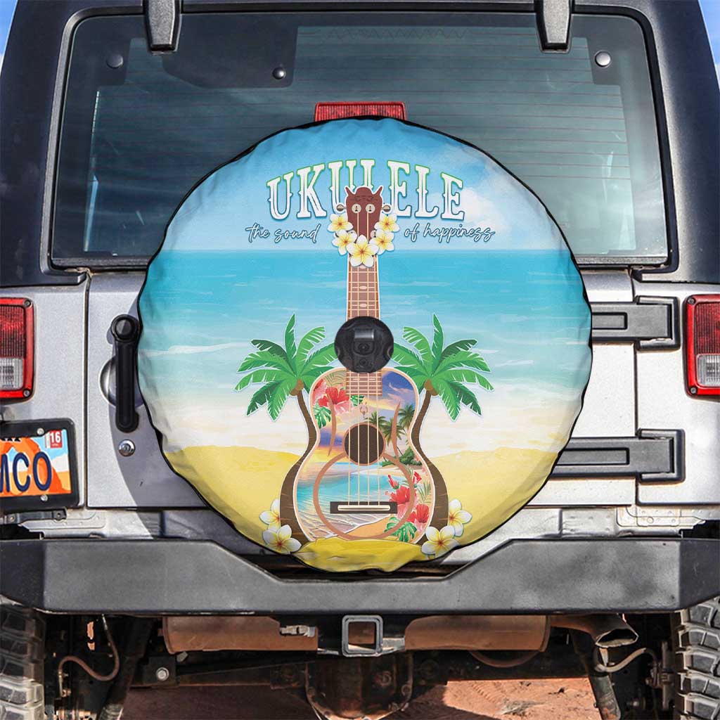 Hawaiian Ukulele Spare Tire Cover Sound Of Happiness LT05 Colorful - Polynesian Pride