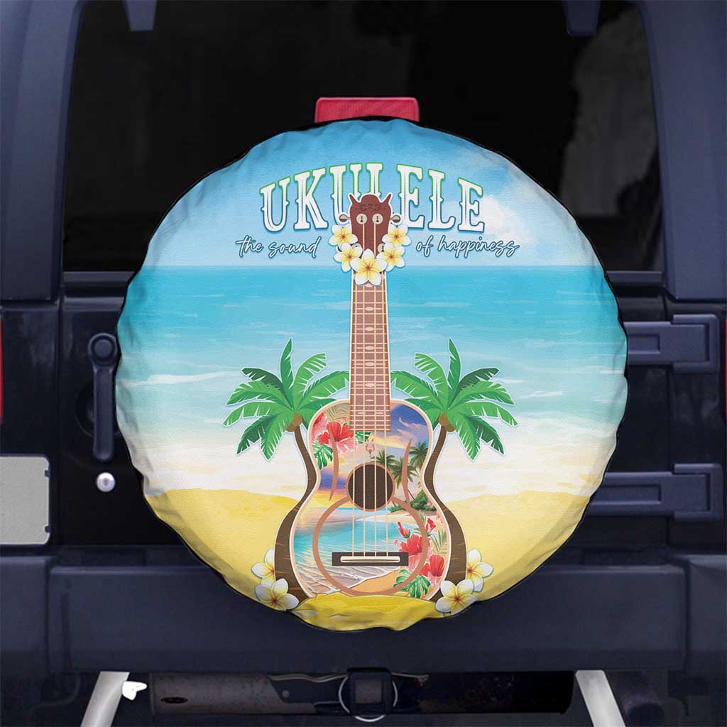 Hawaiian Ukulele Spare Tire Cover Sound Of Happiness LT05 No hole Colorful - Polynesian Pride