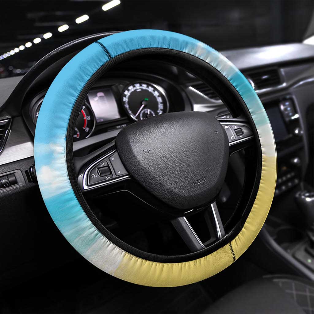 Hawaiian Ukulele Steering Wheel Cover Sound Of Happiness LT05 Universal Fit Colorful - Polynesian Pride