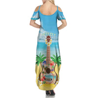 Hawaiian Ukulele Summer Maxi Dress Sound Of Happiness LT05 - Polynesian Pride