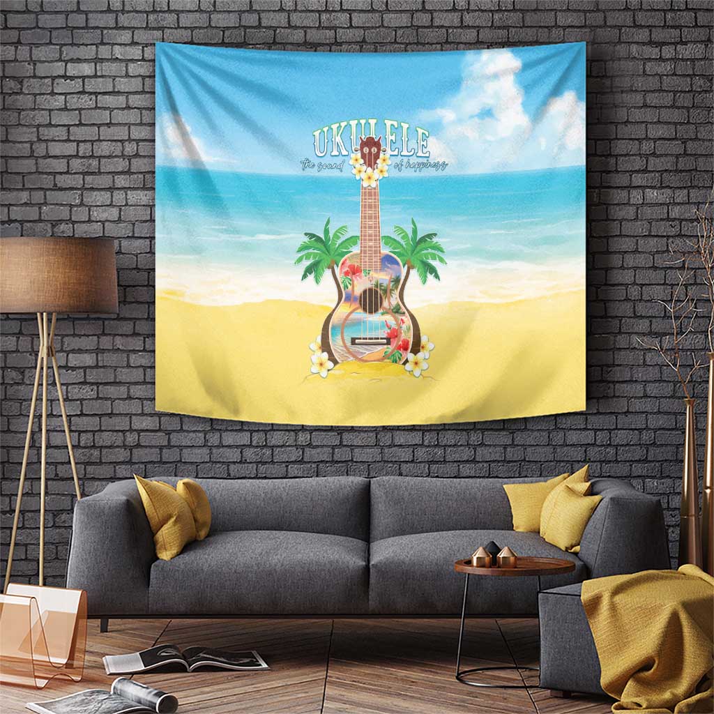 Hawaiian Ukulele Tapestry Sound Of Happiness LT05 Colorful - Polynesian Pride