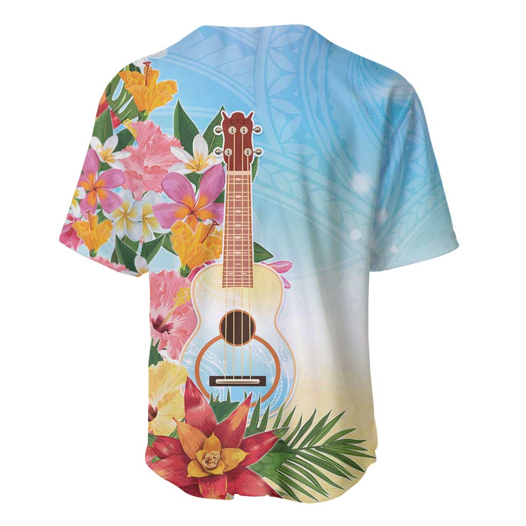 National Ukulele Day Baseball Jersey Tropical Vibe LT05 - Polynesian Pride