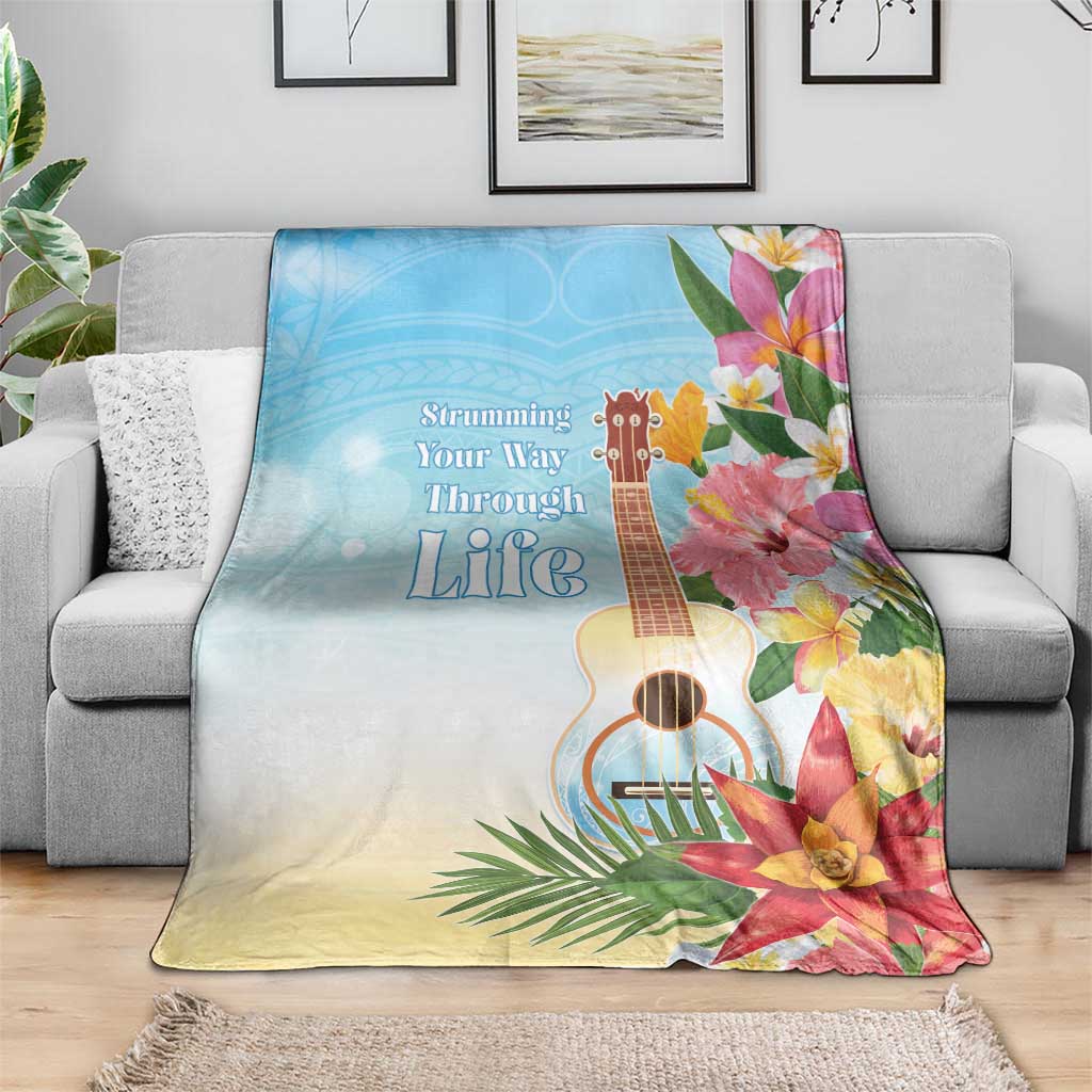 National Ukulele Day Blanket Tropical Vibe LT05 - Polynesian Pride