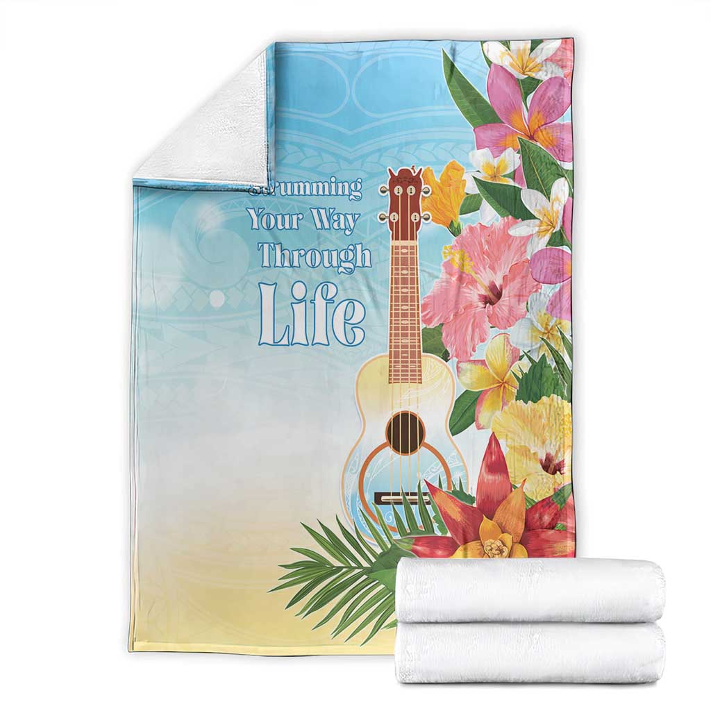 National Ukulele Day Blanket Tropical Vibe LT05 - Polynesian Pride
