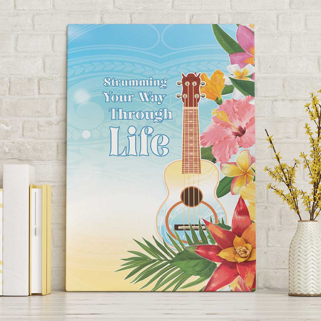 National Ukulele Day Canvas Wall Art Tropical Vibe LT05 Without Frame Colorful - Polynesian Pride