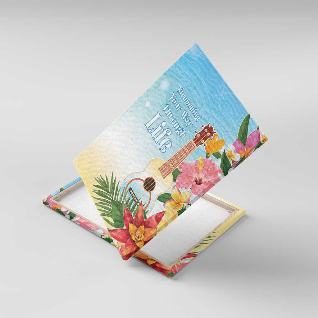 National Ukulele Day Canvas Wall Art Tropical Vibe LT05 With Frame Colorful - Polynesian Pride