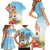 National Ukulele Day Family Matching Short Sleeve Bodycon Dress and Hawaiian Shirt Tropical Vibe