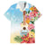 National Ukulele Day Family Matching Short Sleeve Bodycon Dress and Hawaiian Shirt Tropical Vibe