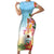 National Ukulele Day Family Matching Short Sleeve Bodycon Dress and Hawaiian Shirt Tropical Vibe