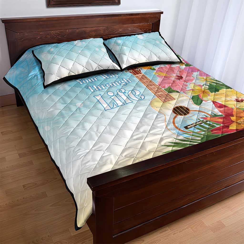 National Ukulele Day Quilt Bed Set Tropical Vibe LT05 - Polynesian Pride