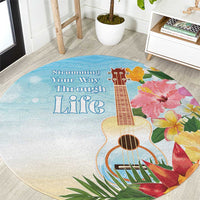 National Ukulele Day Round Carpet Tropical Vibe LT05 Colorful - Polynesian Pride