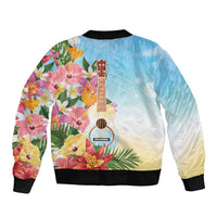 National Ukulele Day Sleeve Zip Bomber Jacket Tropical Vibe LT05 - Polynesian Pride