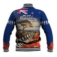 New Zealand ANZAC Day Baseball Jacket The Lonesome Pine With Soldier Fern LT05 - Polynesian Pride