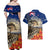 New Zealand ANZAC Day Couples Matching Off Shoulder Maxi Dress and Hawaiian Shirt The Lonesome Pine With Soldier Fern LT05 - Polynesian Pride