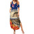 New Zealand ANZAC Day Family Matching Summer Maxi Dress and Hawaiian Shirt The Lonesome Pine With Soldier Fern LT05 Mom's Dress Blue - Polynesian Pride