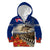 New Zealand ANZAC Day Kid Hoodie The Lonesome Pine With Soldier Fern LT05 Zip Hoodie Blue - Polynesian Pride