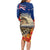 New Zealand ANZAC Day Long Sleeve Bodycon Dress The Lonesome Pine With Soldier Fern LT05 - Polynesian Pride