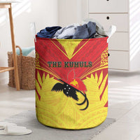 Papua New Guinea Rugby Laundry Basket Kumuls Heritage LT05 Yellow - Polynesian Pride