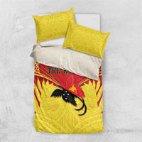 Papua New Guinea Rugby Bedding Set Kumuls Heritage LT05 US Twin 172cm x 218cm Yellow - Polynesian Pride