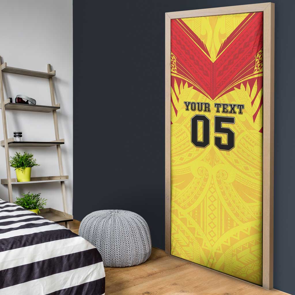 Papua New Guinea Rugby Custom Door Cover Kumuls Heritage LT05 - Polynesian Pride