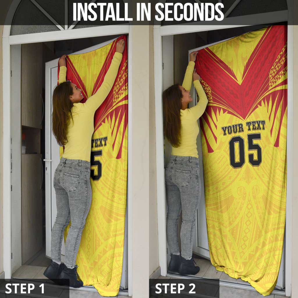 Papua New Guinea Rugby Custom Door Cover Kumuls Heritage LT05 - Polynesian Pride